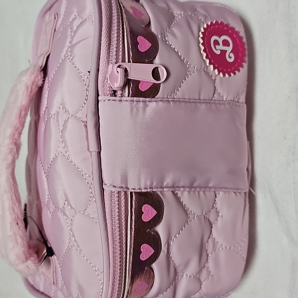 Barbie Jeweled Logo Pink Make-up Bag Limited Edition Cute Cosmetics Bag - Picture 3 of 7